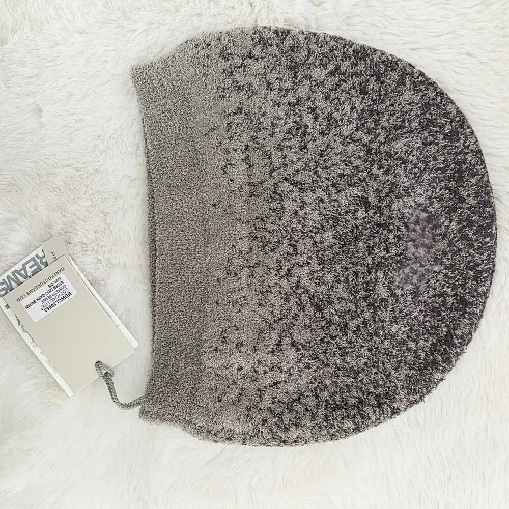 Barefoot Dreams CozyChic Lite Confetti Beanie Gray Brown Knit Slouchy NWT OS